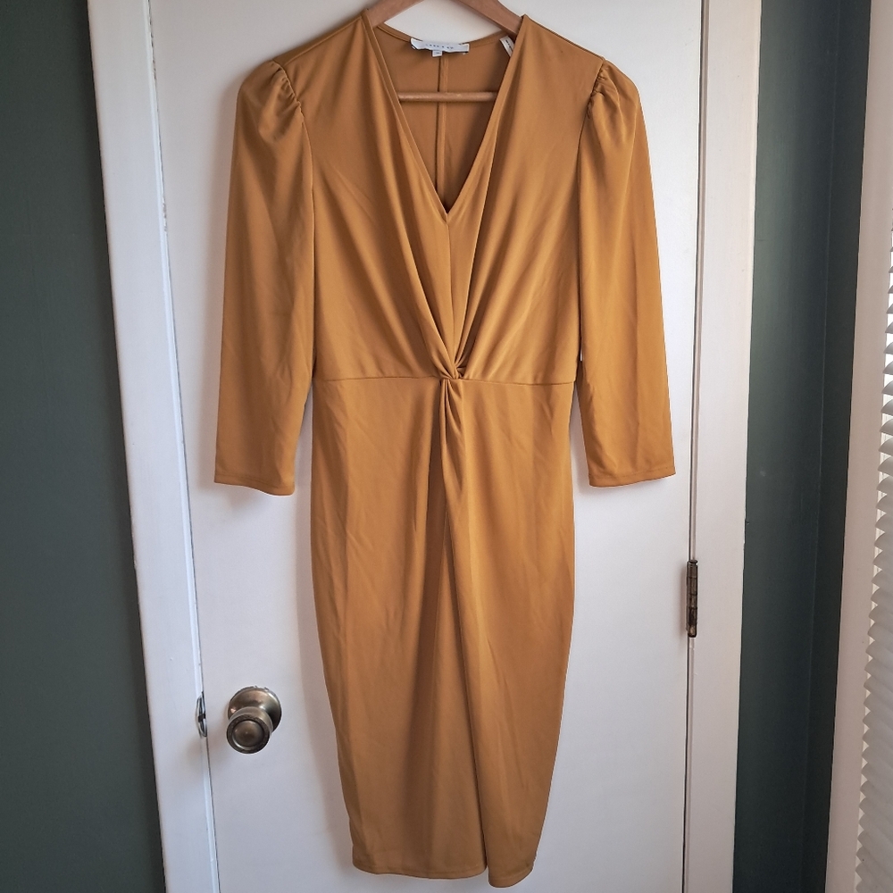 NWT Lark & Ro Golden Mustard Dress